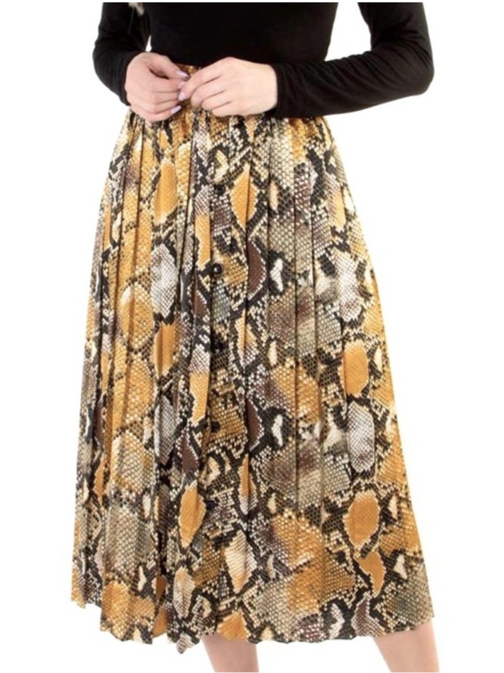 Haute Monde Snakeskin Maxi Skirt